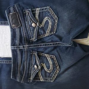 SILVER NATSUKI FLAP JEANS